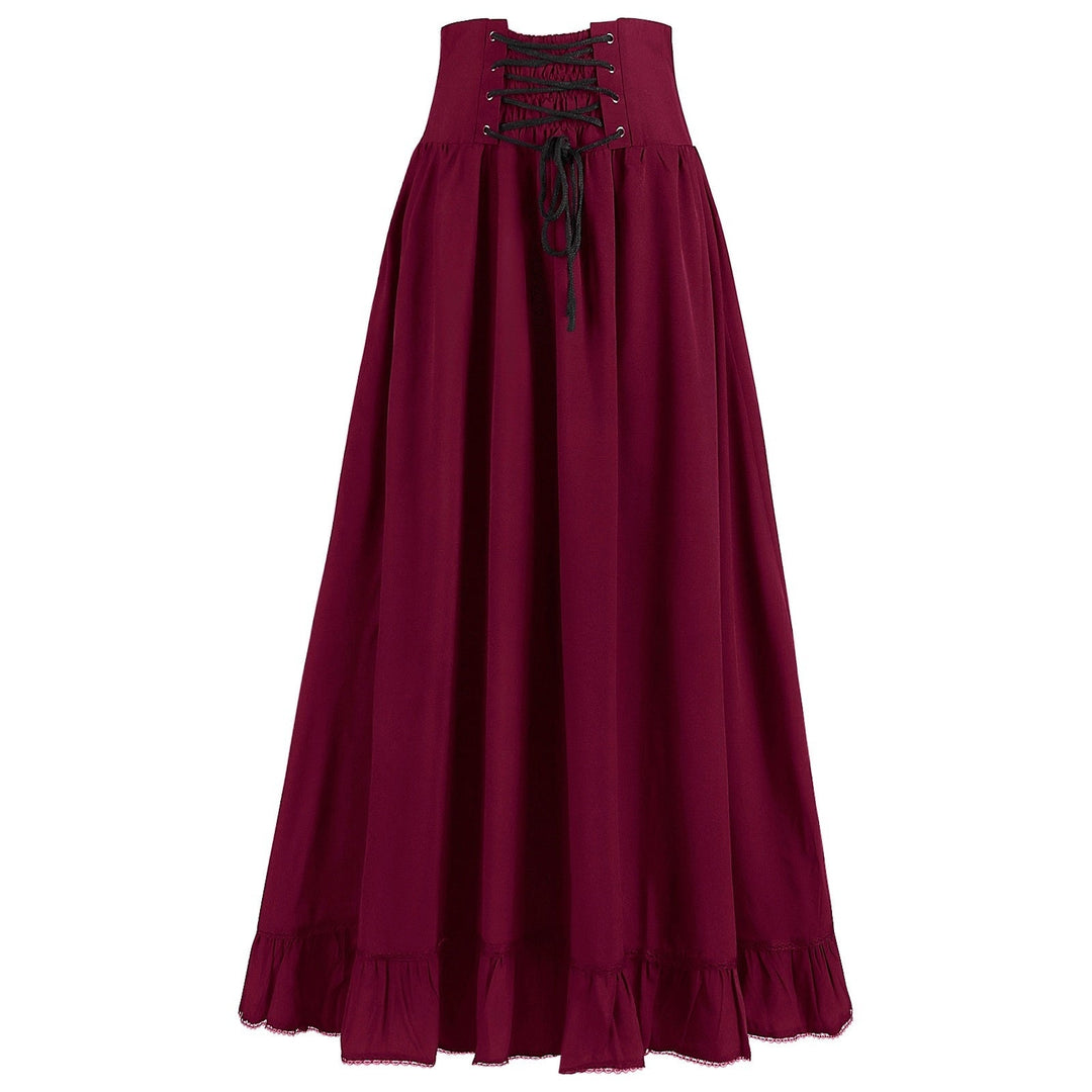 A-Line/Princess Ankle-Length Retro Vintage Punk & Gothic Medieval Renaissance Maxi Cosplay Casual Daily Skirt