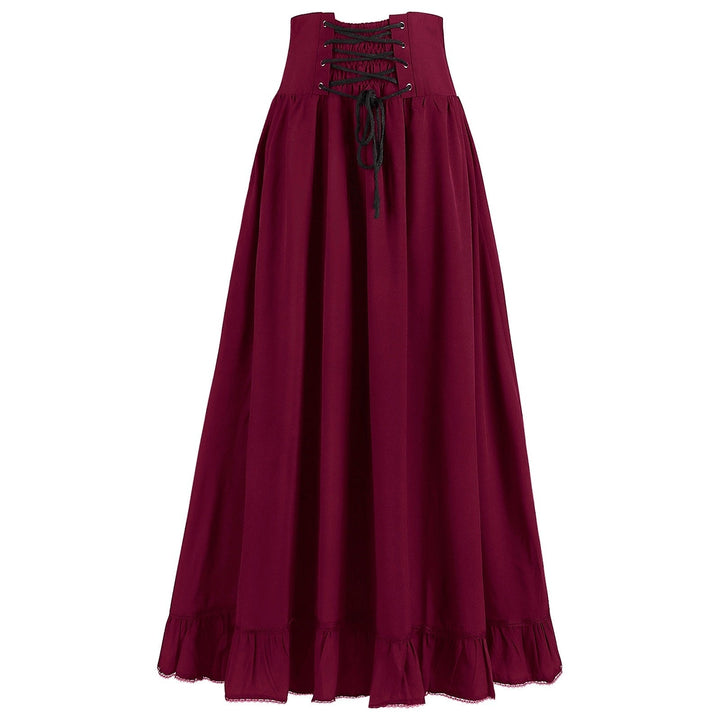 A-Line/Princess Ankle-Length Retro Vintage Punk & Gothic Medieval Renaissance Maxi Cosplay Casual Daily Skirt