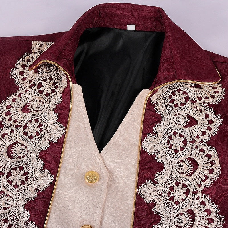 Men's Punk & Gothic Medieval Tailcoat Prince Nobleman Royal Halloween Masquerade Coat
