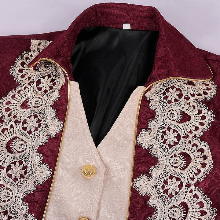 Men's Punk & Gothic Medieval Tailcoat Prince Nobleman Royal Halloween Masquerade Coat