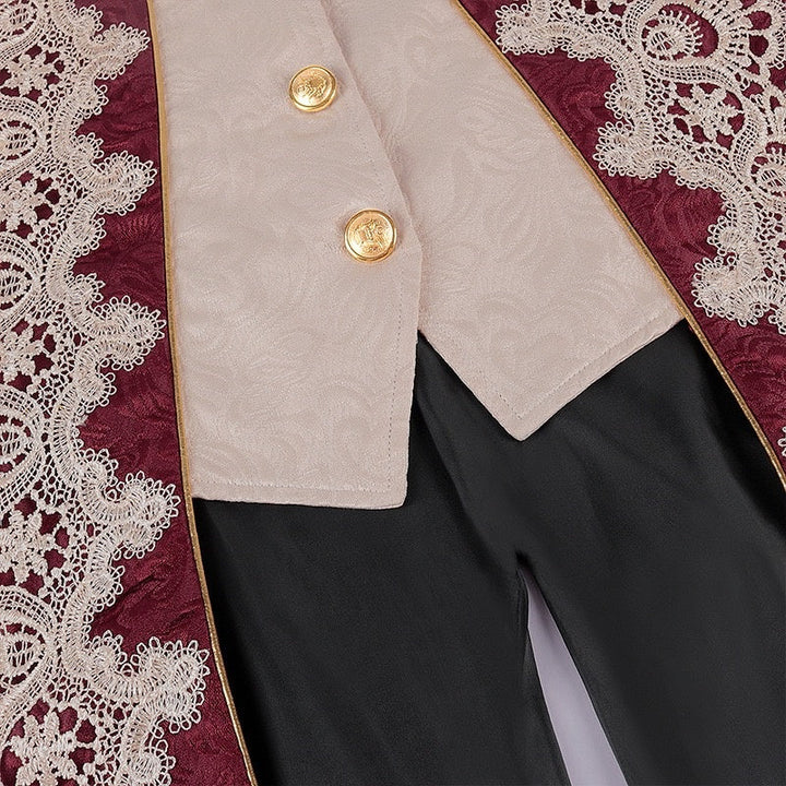 Men's Punk & Gothic Medieval Tailcoat Prince Nobleman Royal Halloween Masquerade Coat