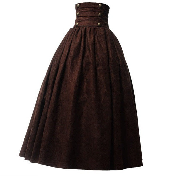 A-Line/Princess Floor-Length Retro Vintage Medieval Renaissance Skirt