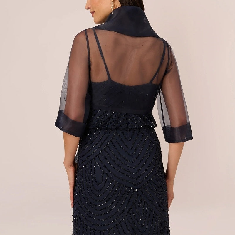 Women's Wedding Guest Half Sleeves Wrap/Shawls With Pure colour & Bowknot