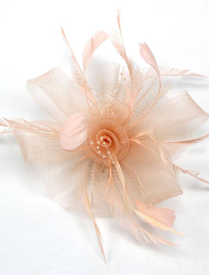 Women's Fedora Hat Veil Wedding Party Flower Feather Vintage Fascinator/Headband
