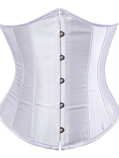 Women's Hook & Eye Tummy Control Push Up Jacquard Overbust Corsets for Wedding Party Birthday Halloween