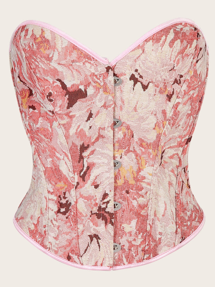 Women¡®s Sexy Push Up Floral Overbust Corsets for Wedding Party Birthday