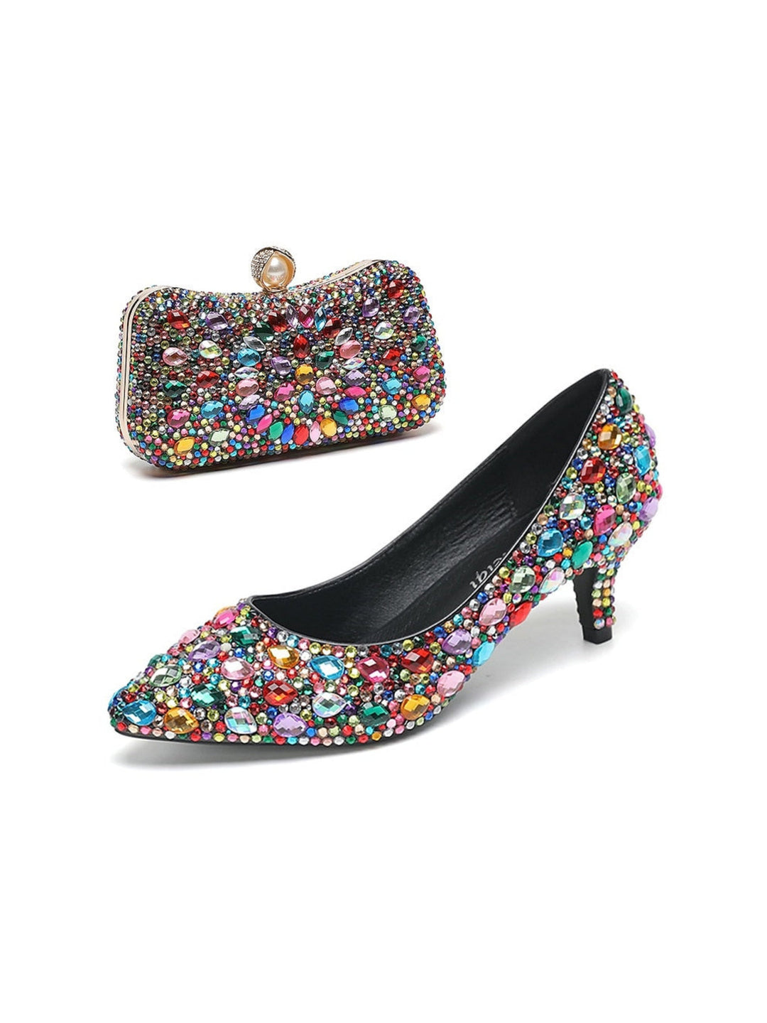 Women's Wedding Shoe Pumps Bling Bling Shoes Dress Shoes Glitter Crystal Sequined Jeweled Bridal Shoes