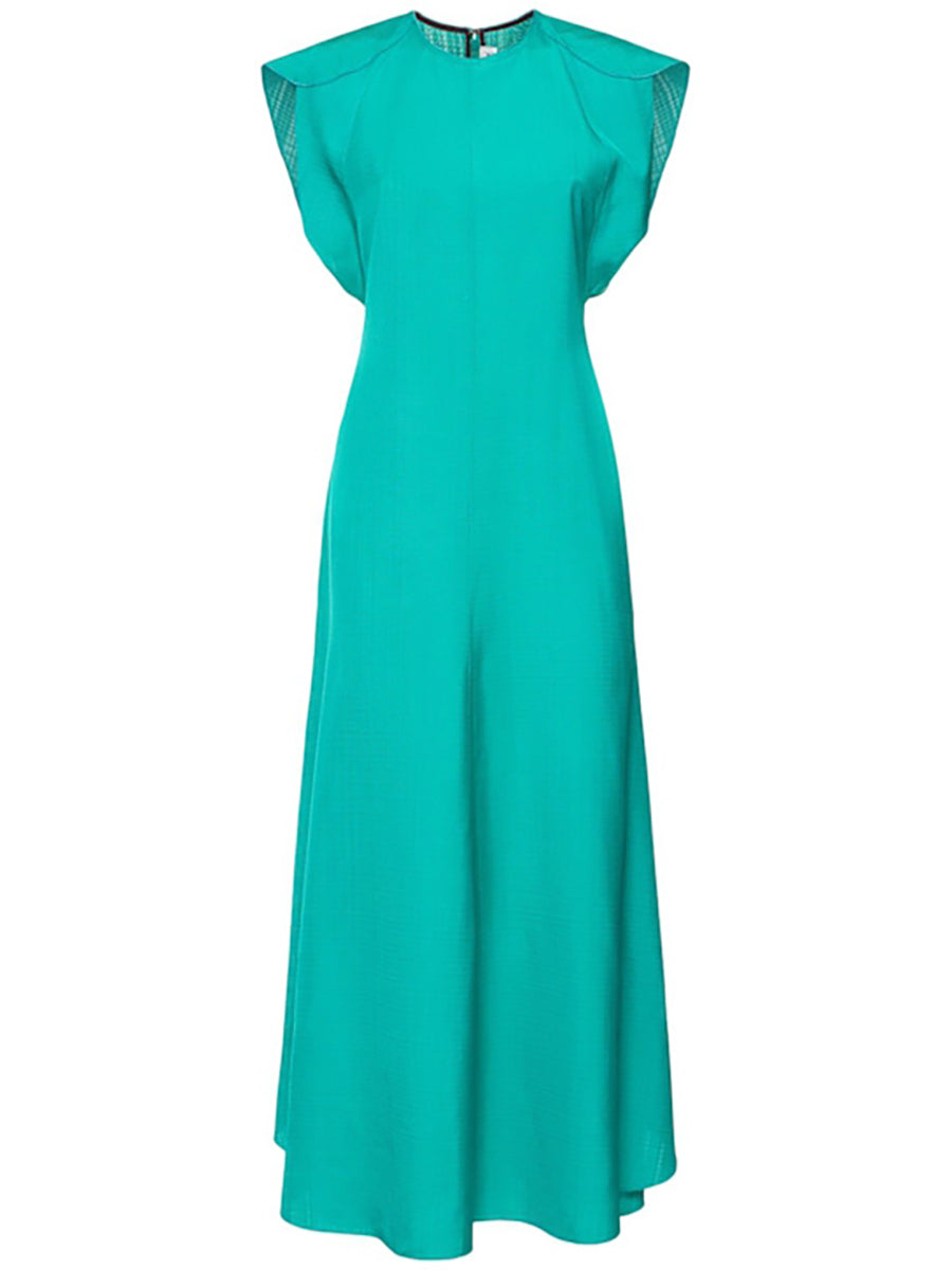 A-Line/Princess Scoop Sleeveless Ankle-Length Wedding Guest Dress with Ruffles