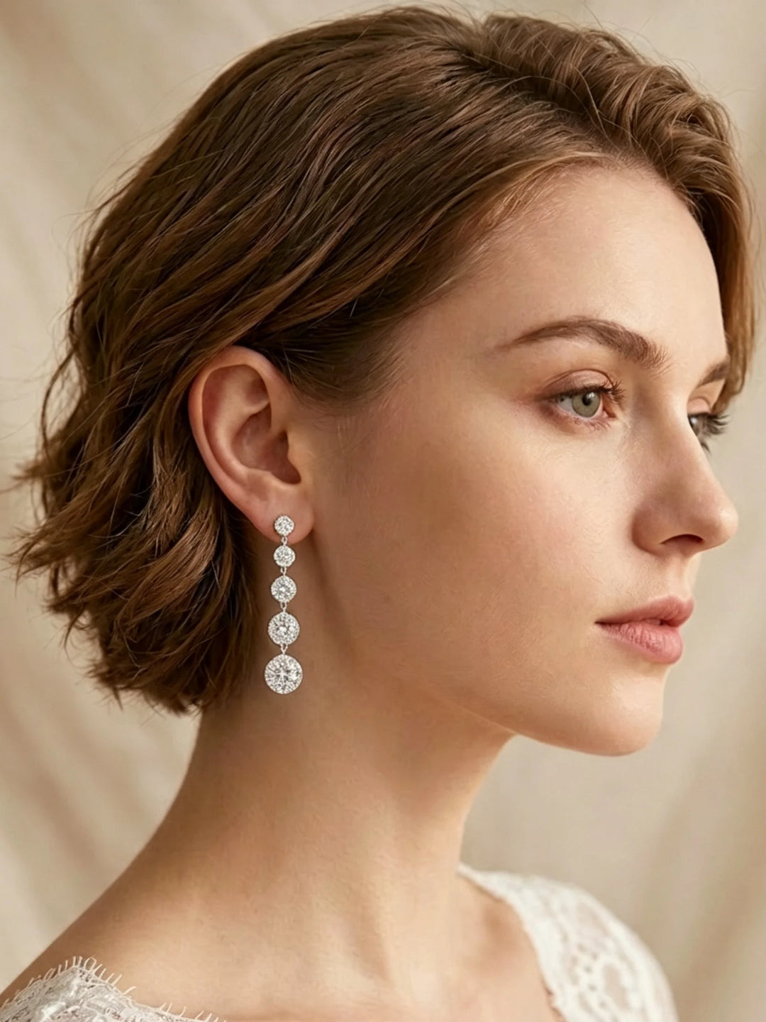 Gorgeous Elegant Cubic Zirconia Drop Earrings For Bridal & Bridesmaid