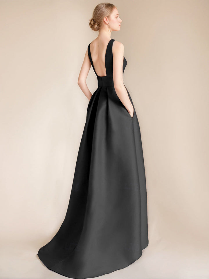 A-Line/Princess Scoop Sleeveless Asymmetrical Elegant Mother of the Bride & Groom Dresses with Appliques