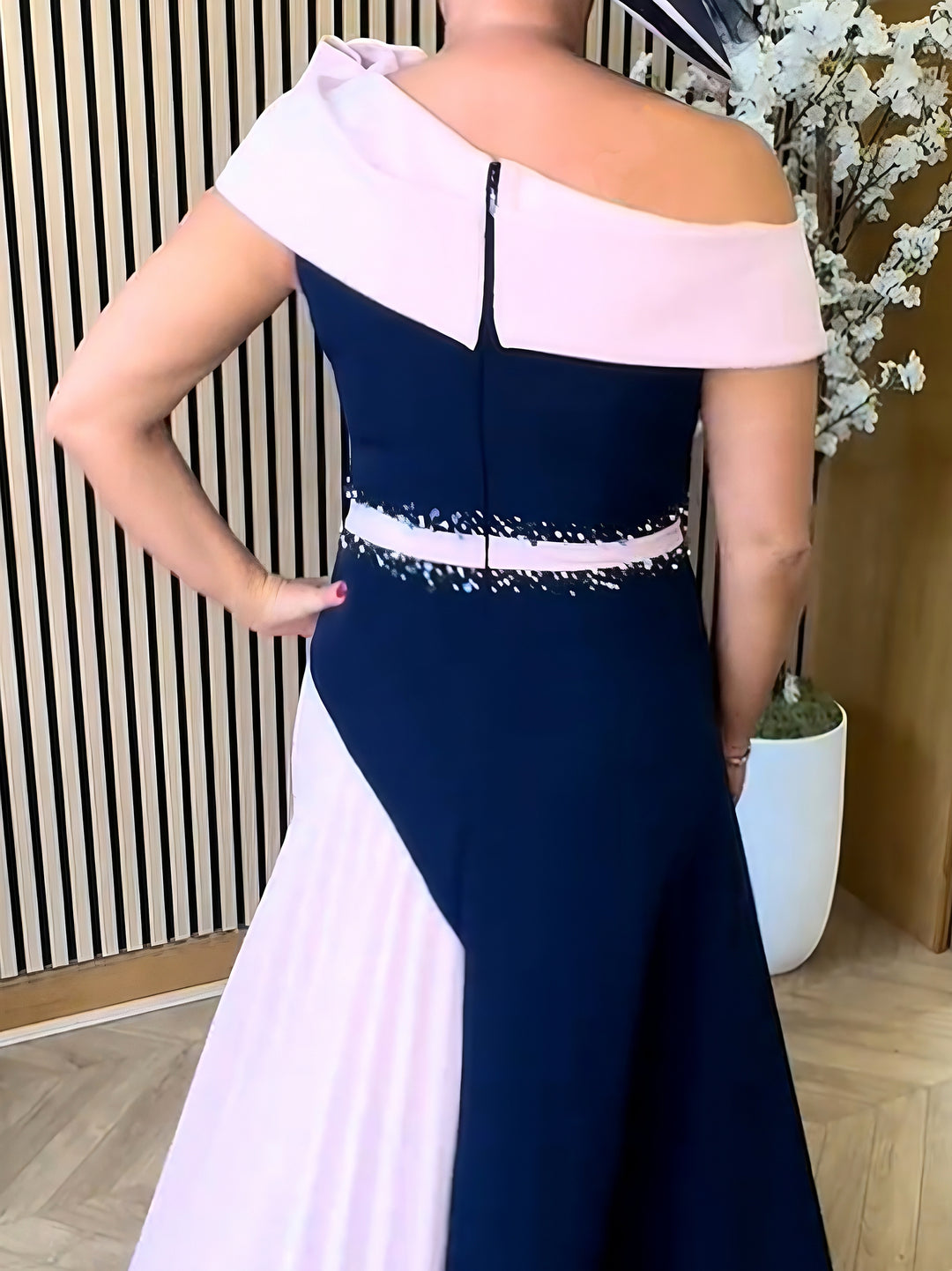 A-Line/Princess One-Shoulder Ankle-Length Mother of the Bride Dresses With 3D Flowers