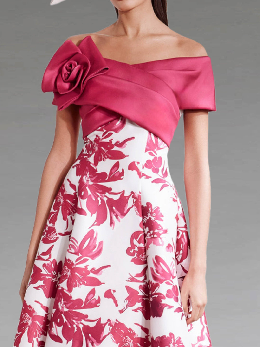 A-Line/Princess Ankle-Length Printed Floral Elegant Mother of the Bride Dresses