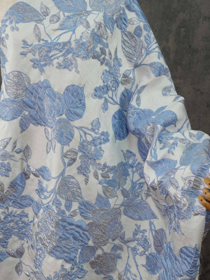 A-Line/Princess Scoop Plus Size Jacquard Mother of the Bride Dresses Floral Ankle-Length 3/4 Sleeves