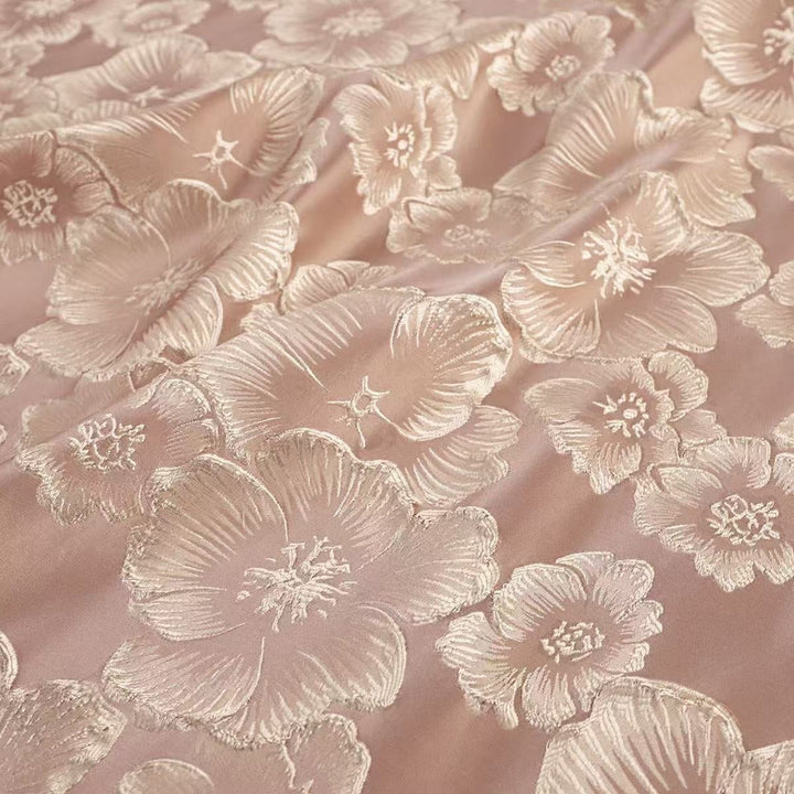 A-Line/Princess V-Neck Jacquard Mother of the Bride Dresses Floral Floor-Length 3/4 Sleeves