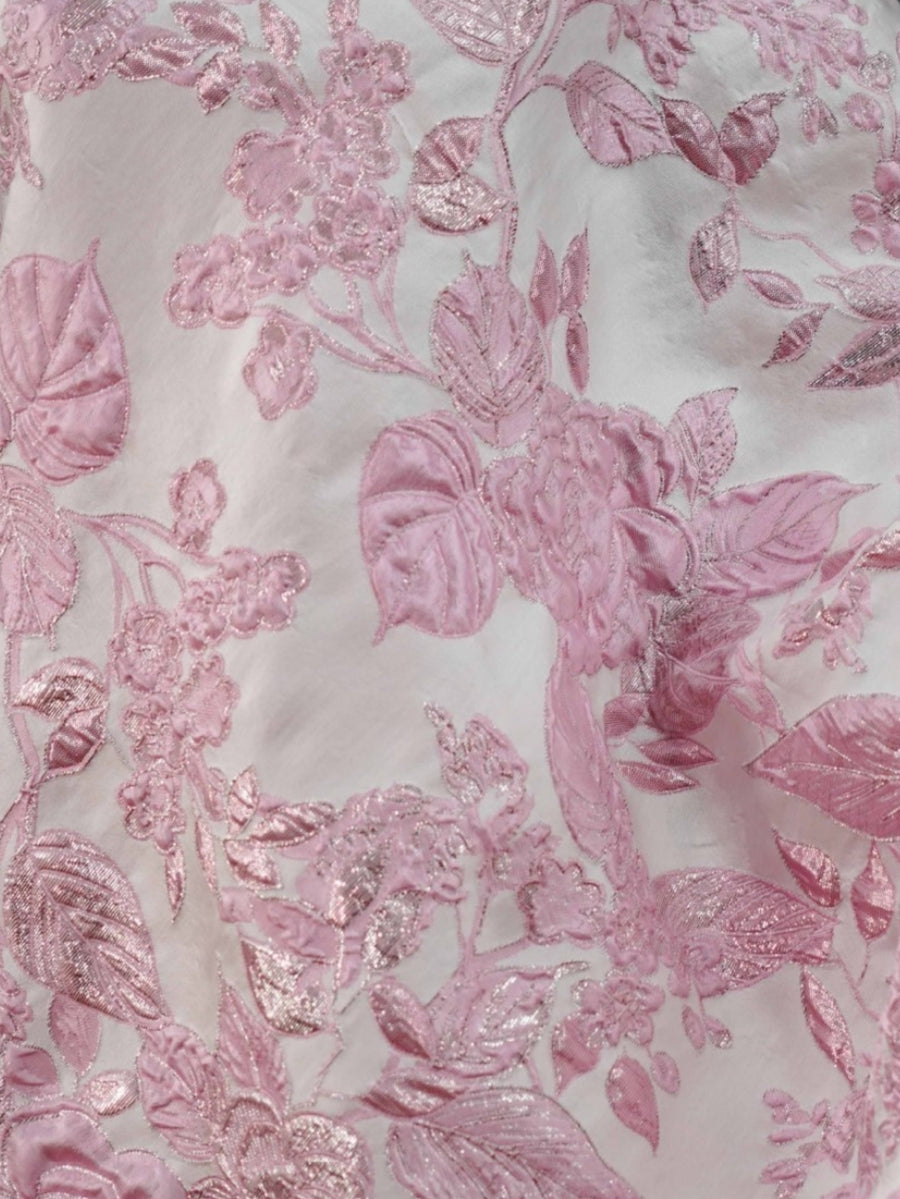 A-Line/Princess Strapless Jacquard Homecoming Dresses Floral Sleeveless Short/Mini
