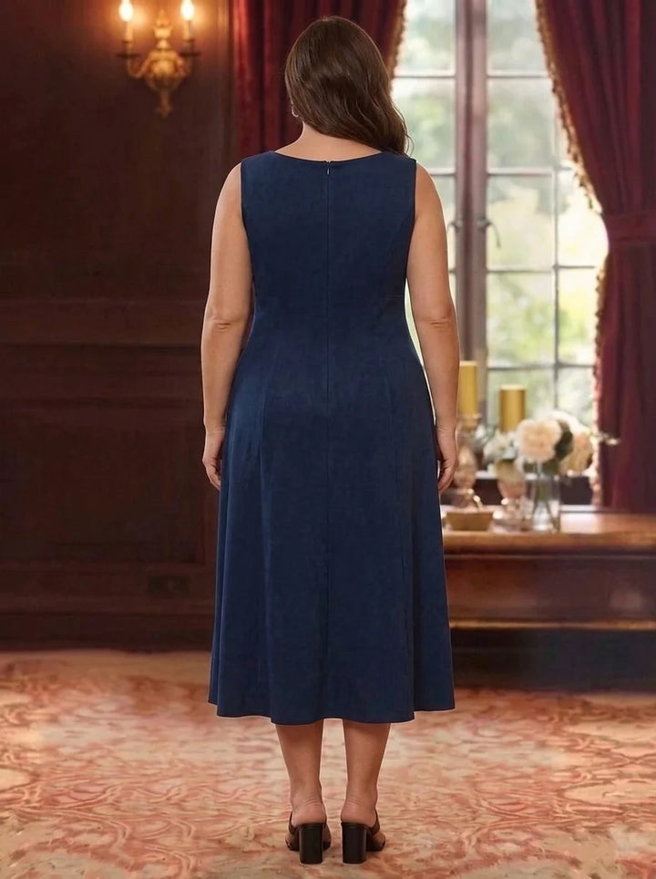 2 Pieces A-Line/Princess Plus Size V-Neck Chiffon Mother of the Bride Dresses with Jacket Floral 3/4 Sleeves Tea-Length
