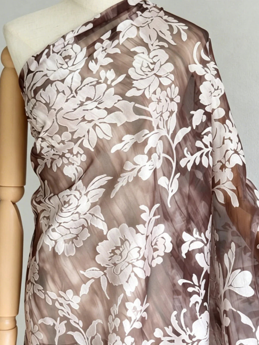A-Line/Princess Chiffon Scoop Mother of the Bride Dresses with Jacket Floral Ruffles Tea-Length 3/4 Sleeves