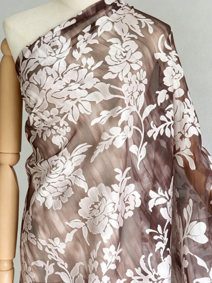 A-Line/Princess Chiffon Scoop Mother of the Bride Dresses with Jacket Floral Ruffles Tea-Length 3/4 Sleeves