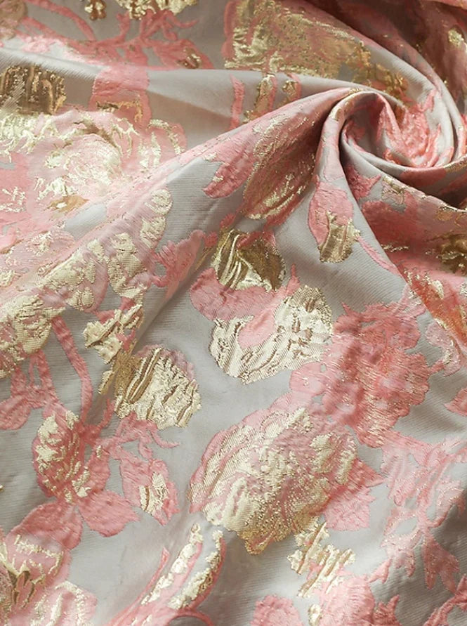 A-Line/Princess V-Neck Jacquard Mother of the Bride Dresses Floor-Length Floral Cap Sleeves Belt