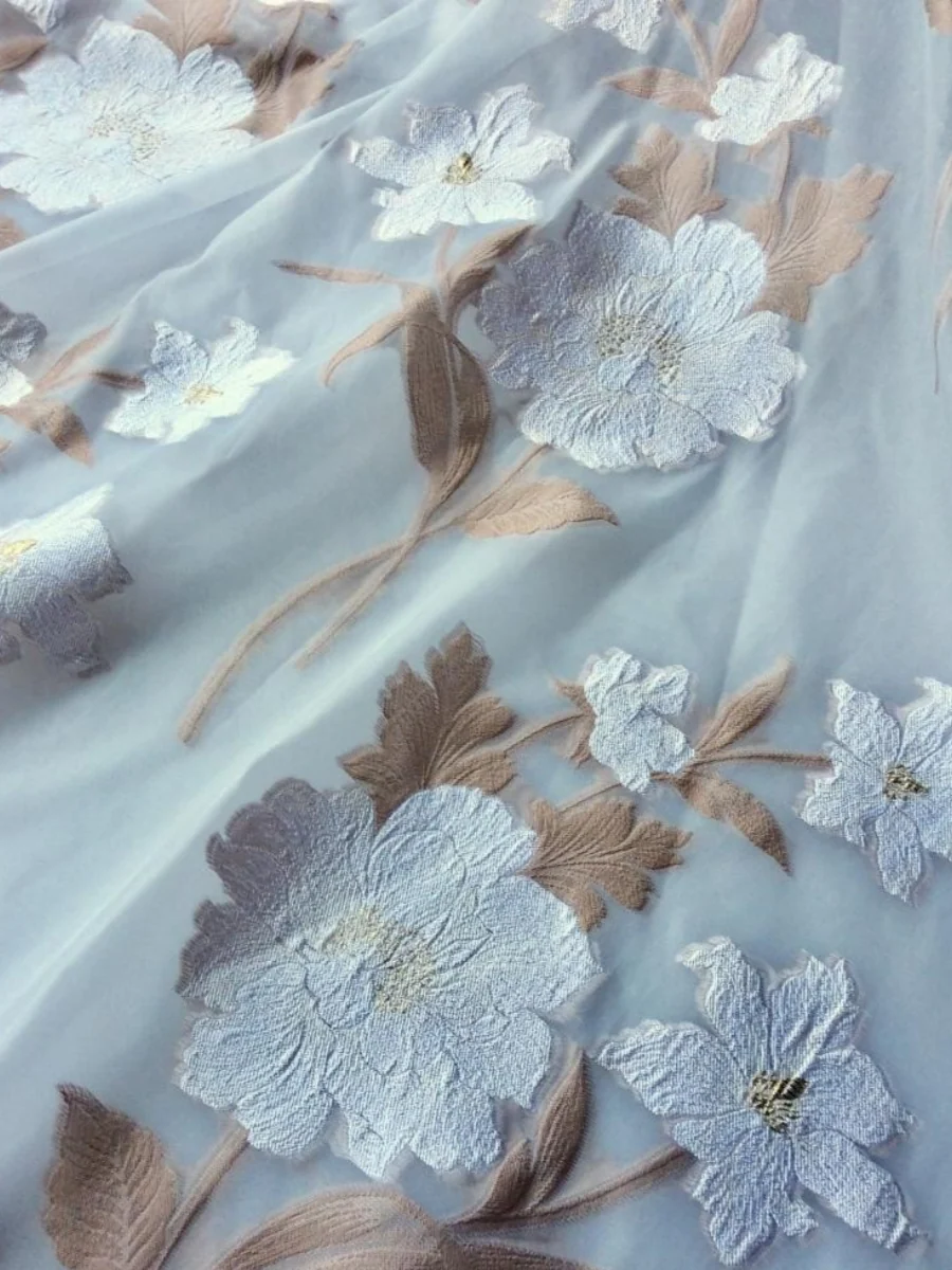 A-Line/Princess Scoop Chiffon Floral Mother of the Bride Dresses Tea-Length Short Sleeves