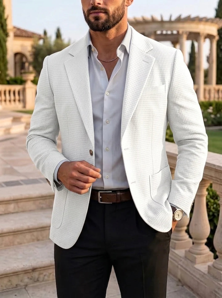Men's Tailored Fit Single Breasted Two-buttons Jacket Wedding Suits