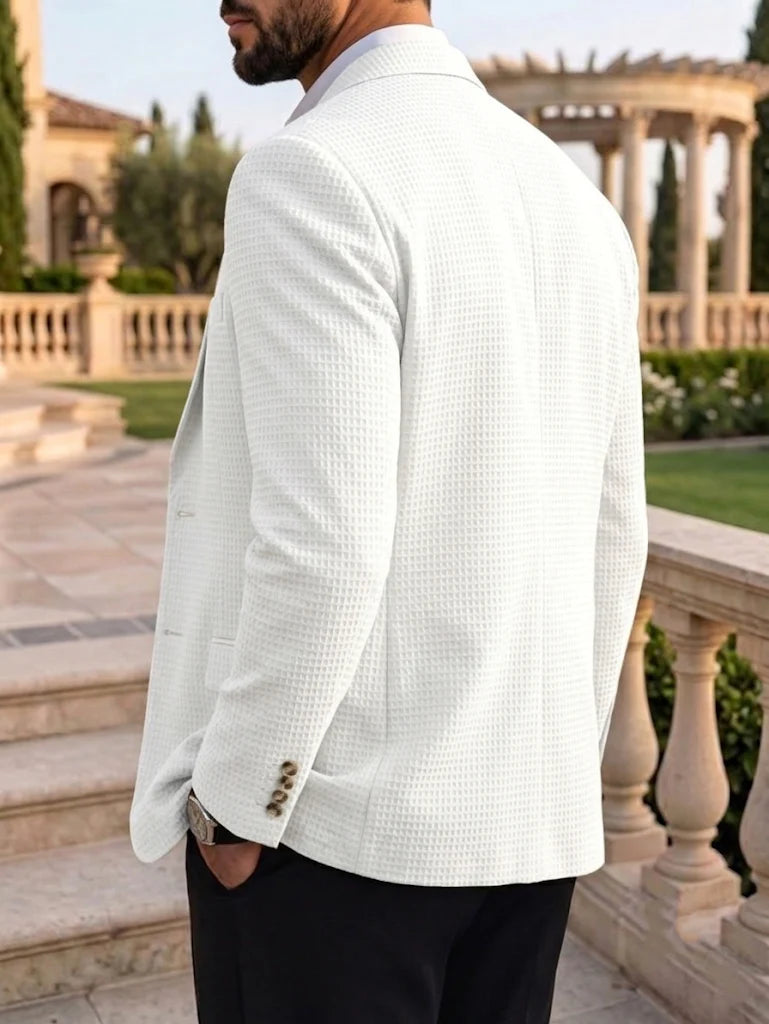 Men's Tailored Fit Single Breasted Two-buttons Jacket Wedding Suits