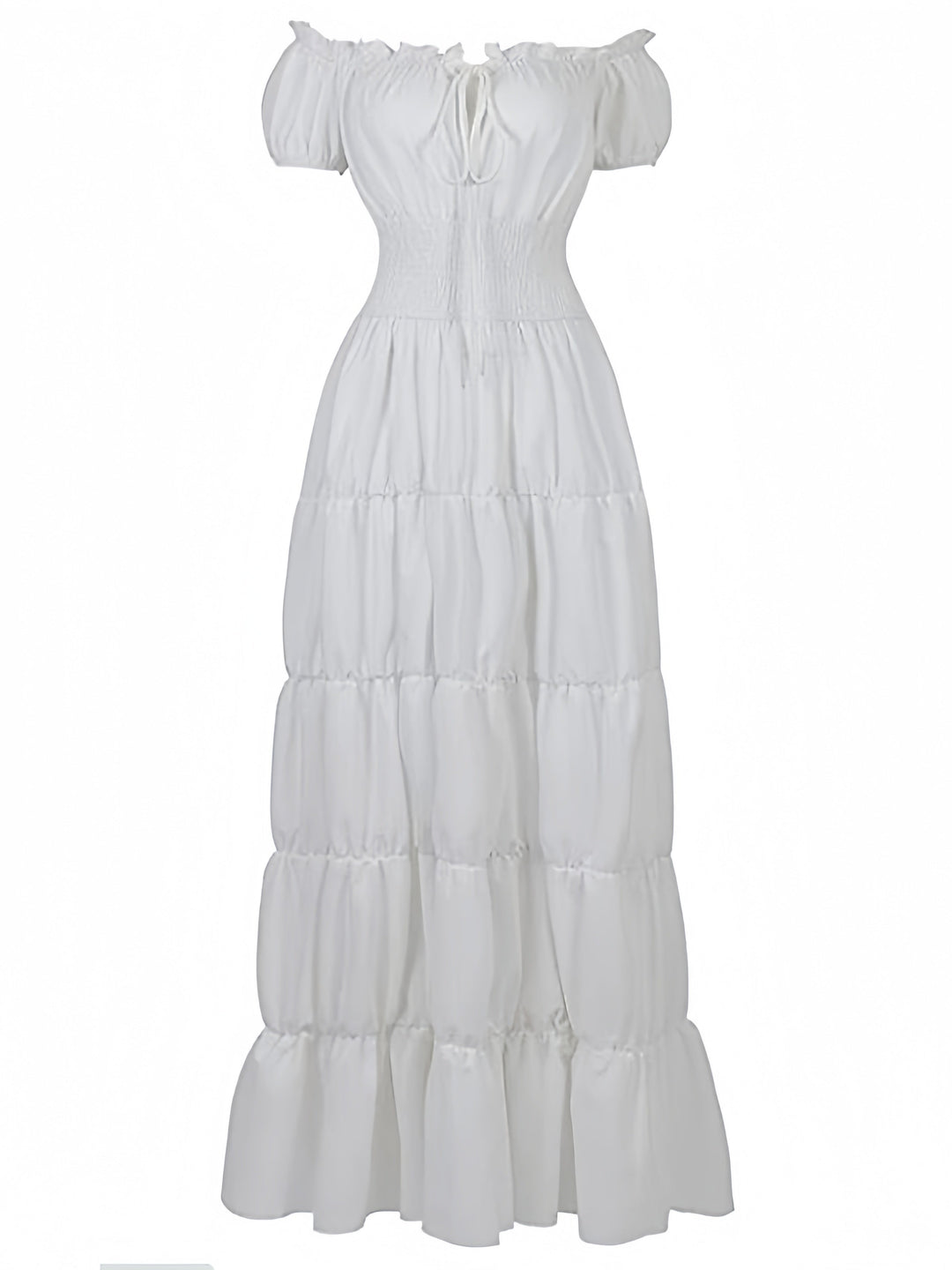 A-Line/Princess Strapless Sleeveless Ankle-Length Vintage Dress with Ruffles