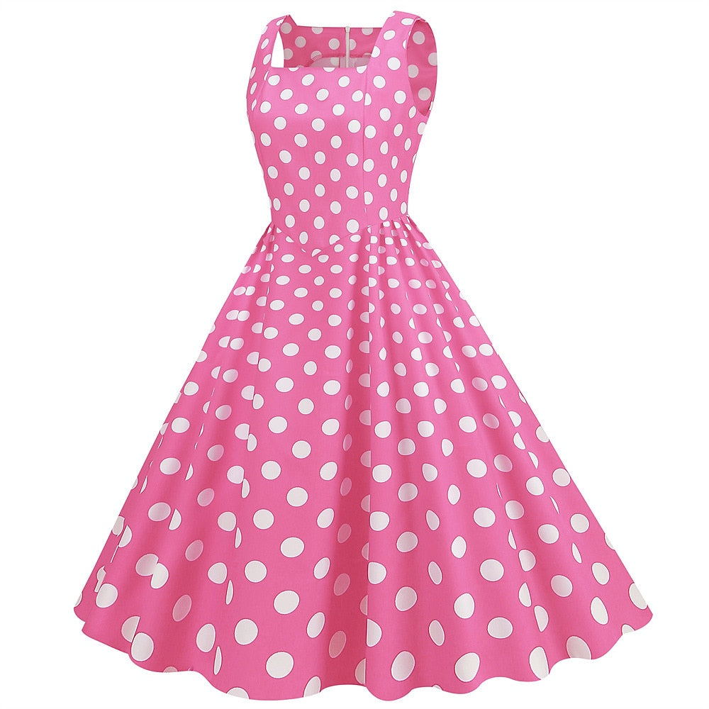 A-Line/Princess Off-the-Shoulder Sleeveless Ankle-Length Vintage Dress