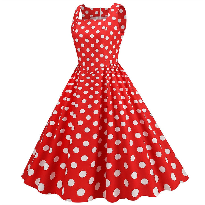 A-Line/Princess Off-the-Shoulder Sleeveless Ankle-Length Vintage Dress
