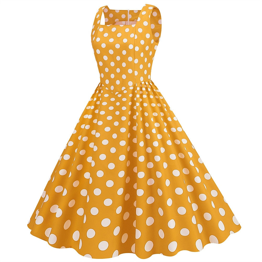 A-Line/Princess Off-the-Shoulder Sleeveless Ankle-Length Vintage Dress