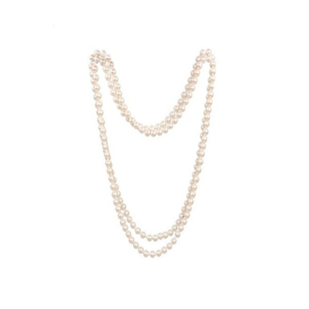 A-Line/Princess V-Neck Sleeveless Tea-Length Vintage Dress 6 PCS with Feather Headband Earings Necklace Gloves
