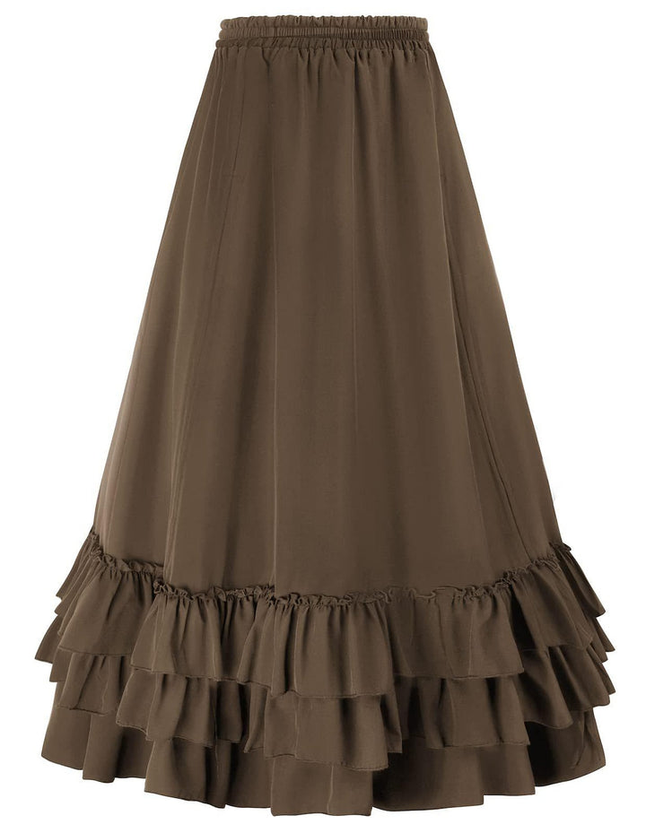 Vintage Punk Casual Daily Skirts With Flounced