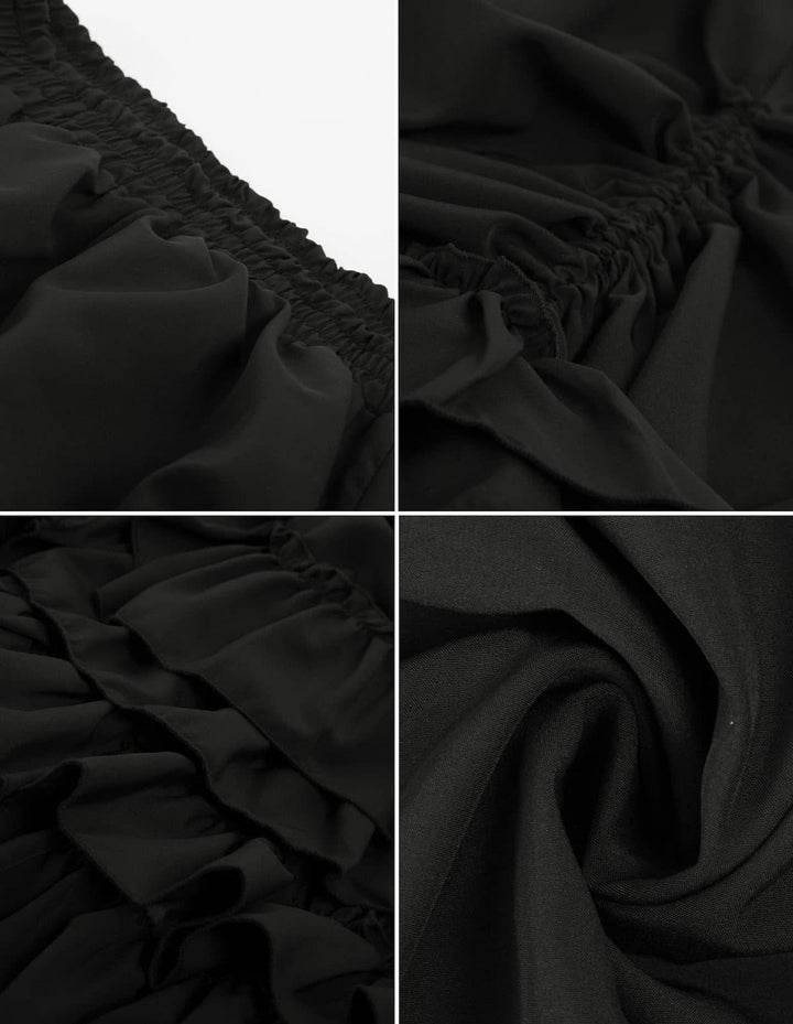 Vintage Punk Casual Daily Skirts With Flounced