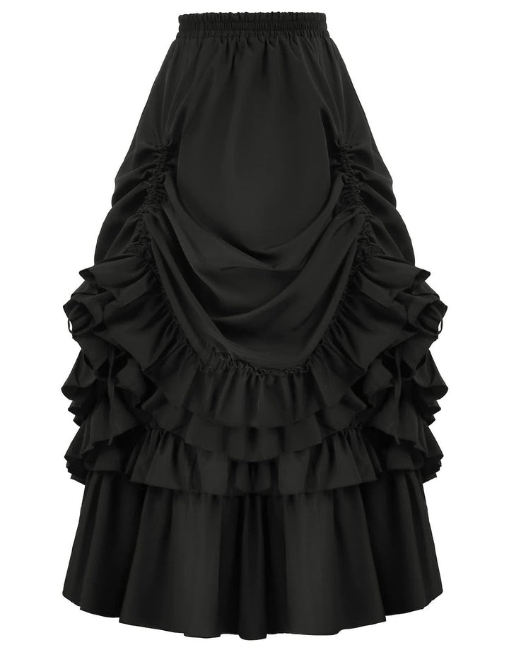 Vintage Punk Casual Daily Skirts With Flounced