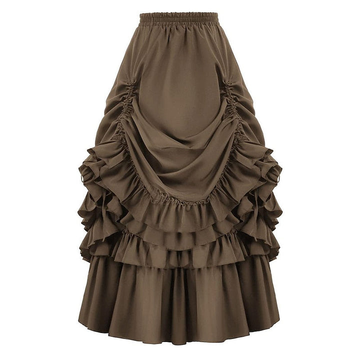 Vintage Punk Casual Daily Skirts With Flounced