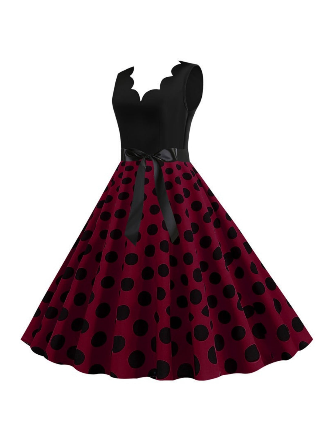 A-Line/Princess V-Neck Sleeveless Knee-Length Vintage Dress
