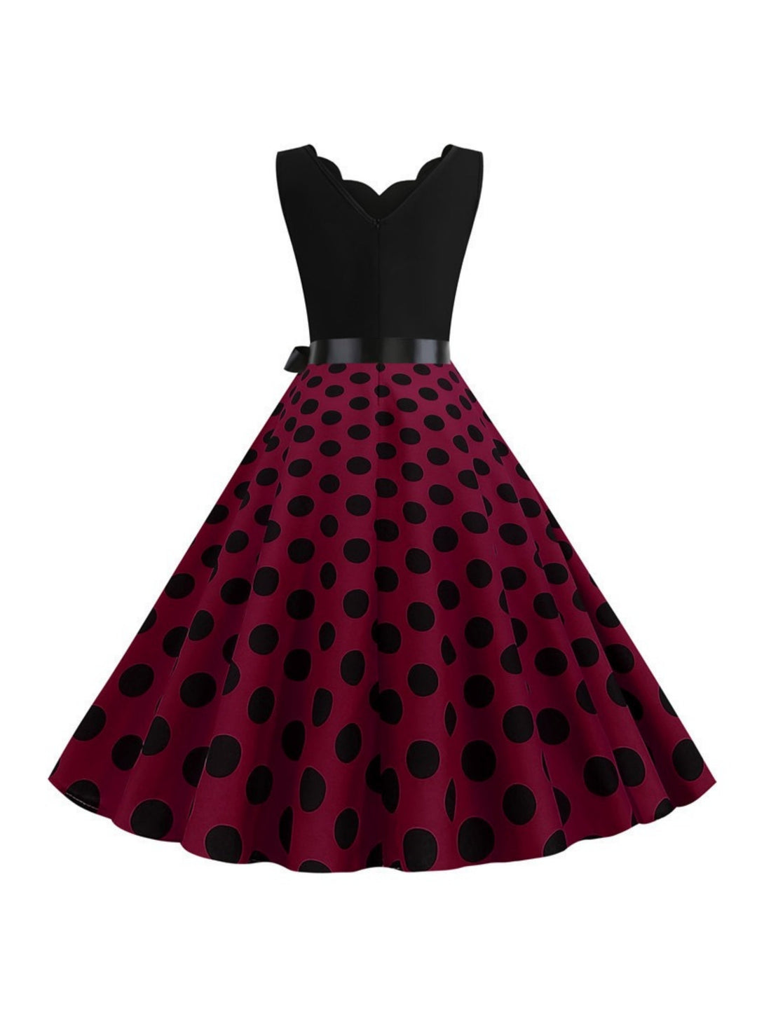 A-Line/Princess V-Neck Sleeveless Knee-Length Vintage Dress