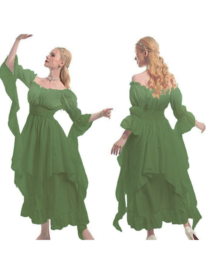 A-Line/Princess Scoop Long Sleeves Ankle-Length Vintage Dress