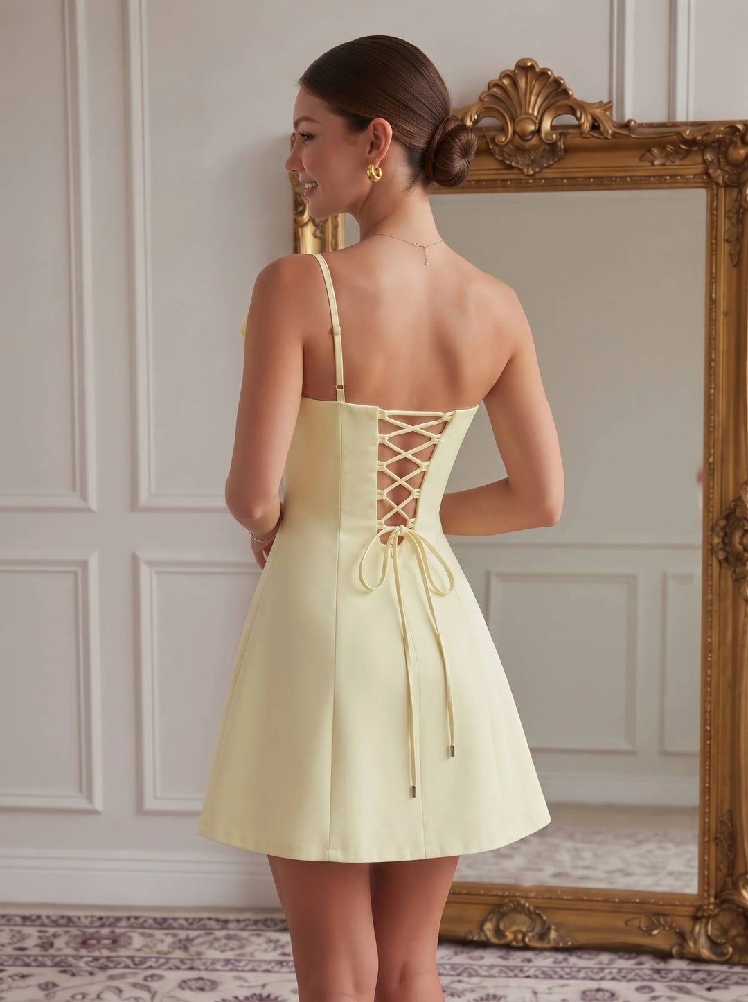 A-Line/Princess One-Shoulder Stretch Satin Homecoming Dress with 3D Flowers Sleeveless Short/Mini