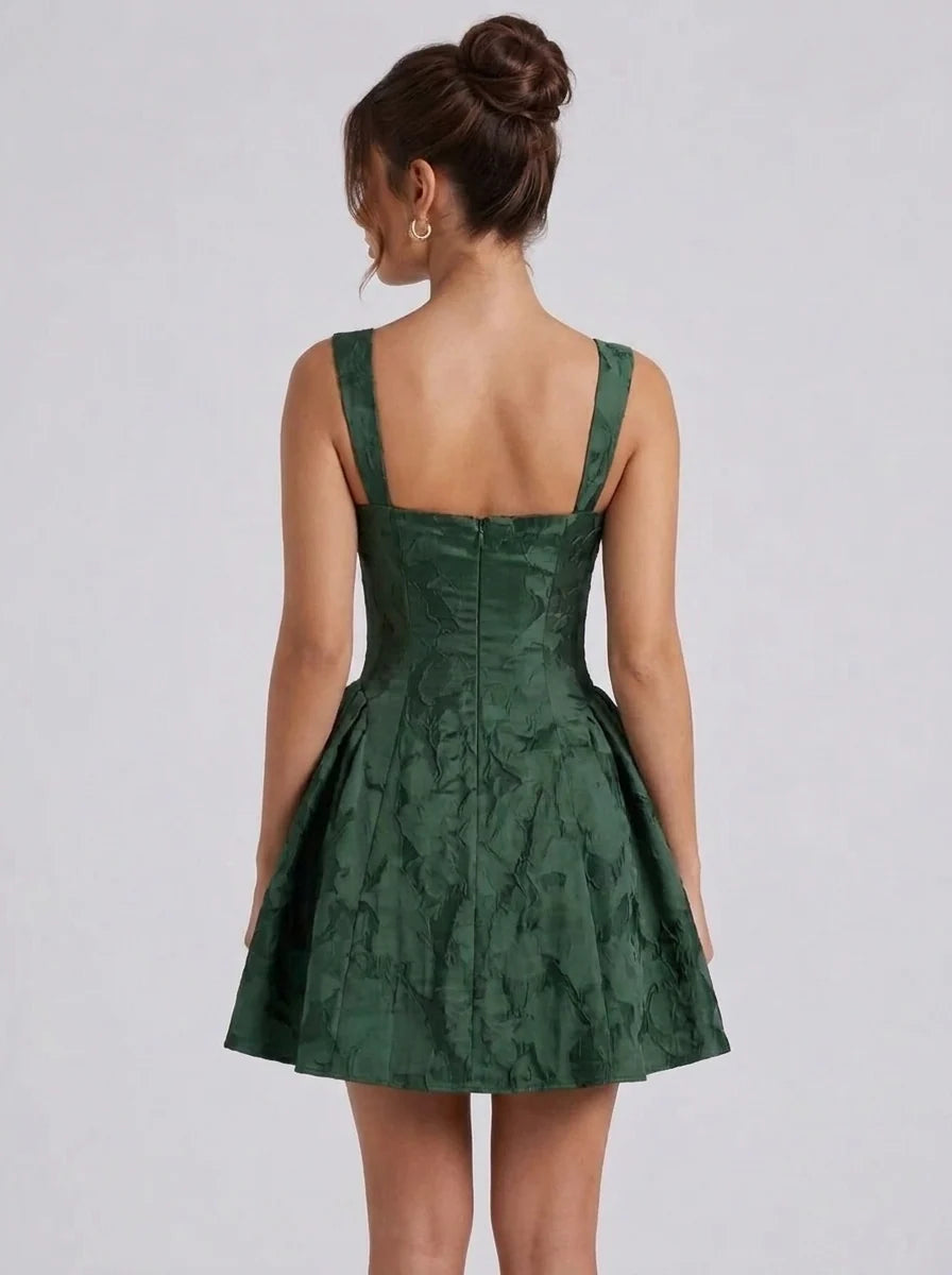 A-Line/Princess Square Collar Chiffon Floral Homecoming Dresses Sleeveless Short/Mini Ruched