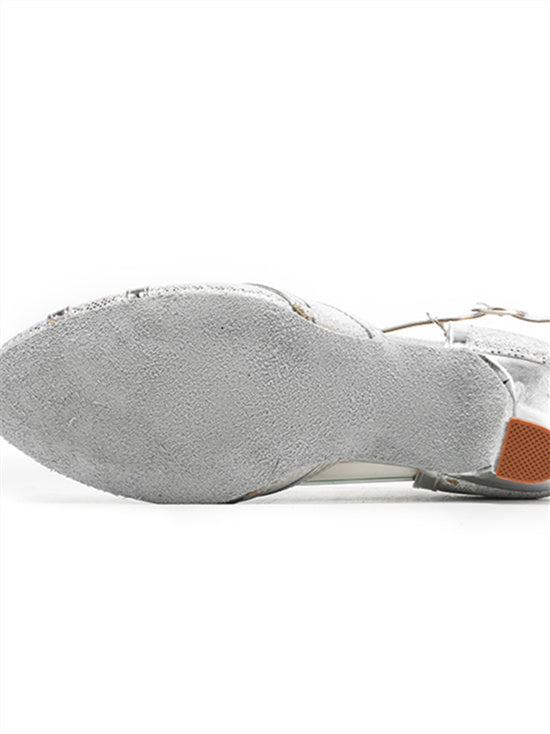 Women's Dancewear Shoes Rhinestone  Low Heel  Round Toe  Bridal Shoes