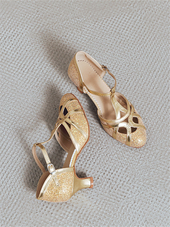 Women's Dancewear Shoes Rhinestone  Low Heel  Round Toe  Bridal Shoes