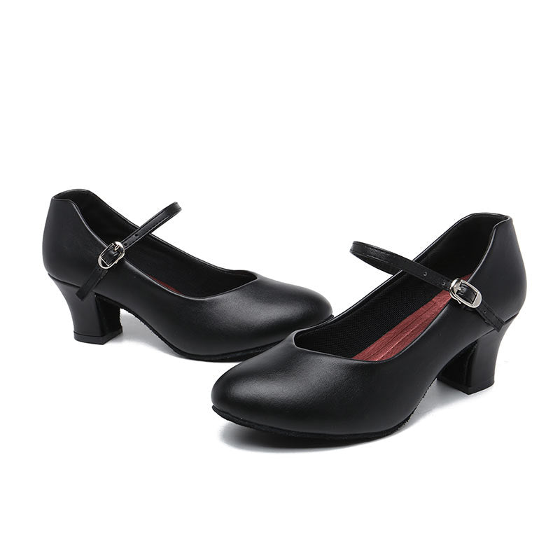 Women's Dancewear Shoes Faux Leather  Low Heel Closed Toe Dance Shoes