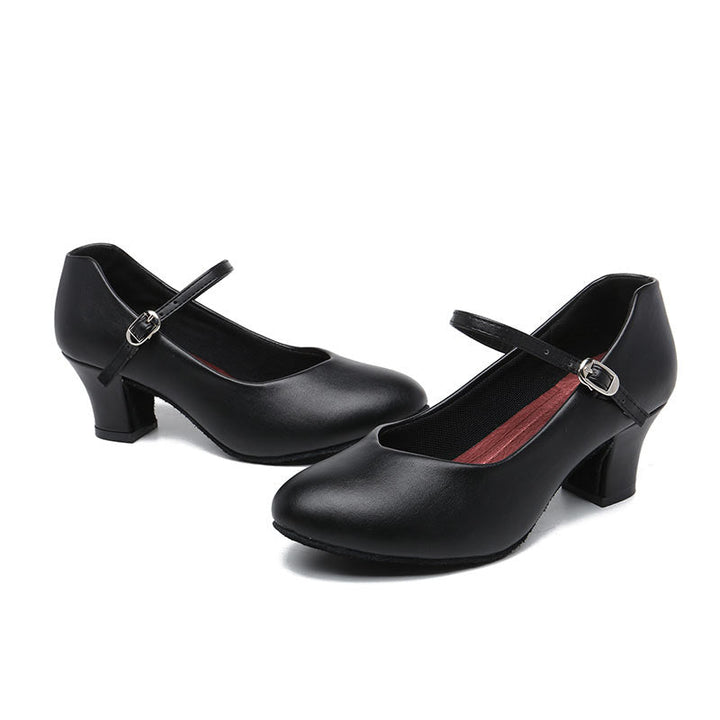 Women's Dancewear Shoes Faux Leather  Low Heel Closed Toe Dance Shoes