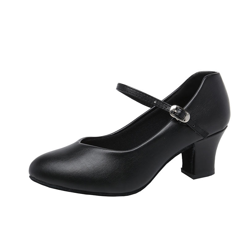 Women's Dancewear Shoes Faux Leather  Low Heel Closed Toe Dance Shoes