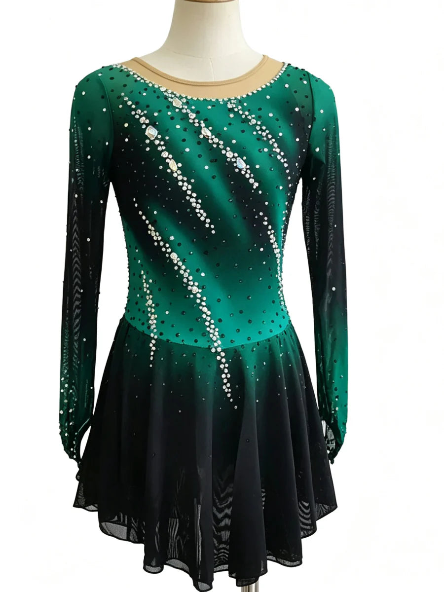 Figure Skating Dress Women's Girls' Ice Skating Dress Tulle Training Practice Professional Skating Wear