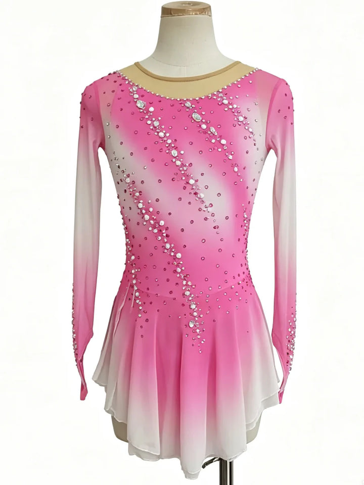 Figure Skating Dress Women's Girls' Ice Skating Dress Tulle Training Practice Professional Skating Wear