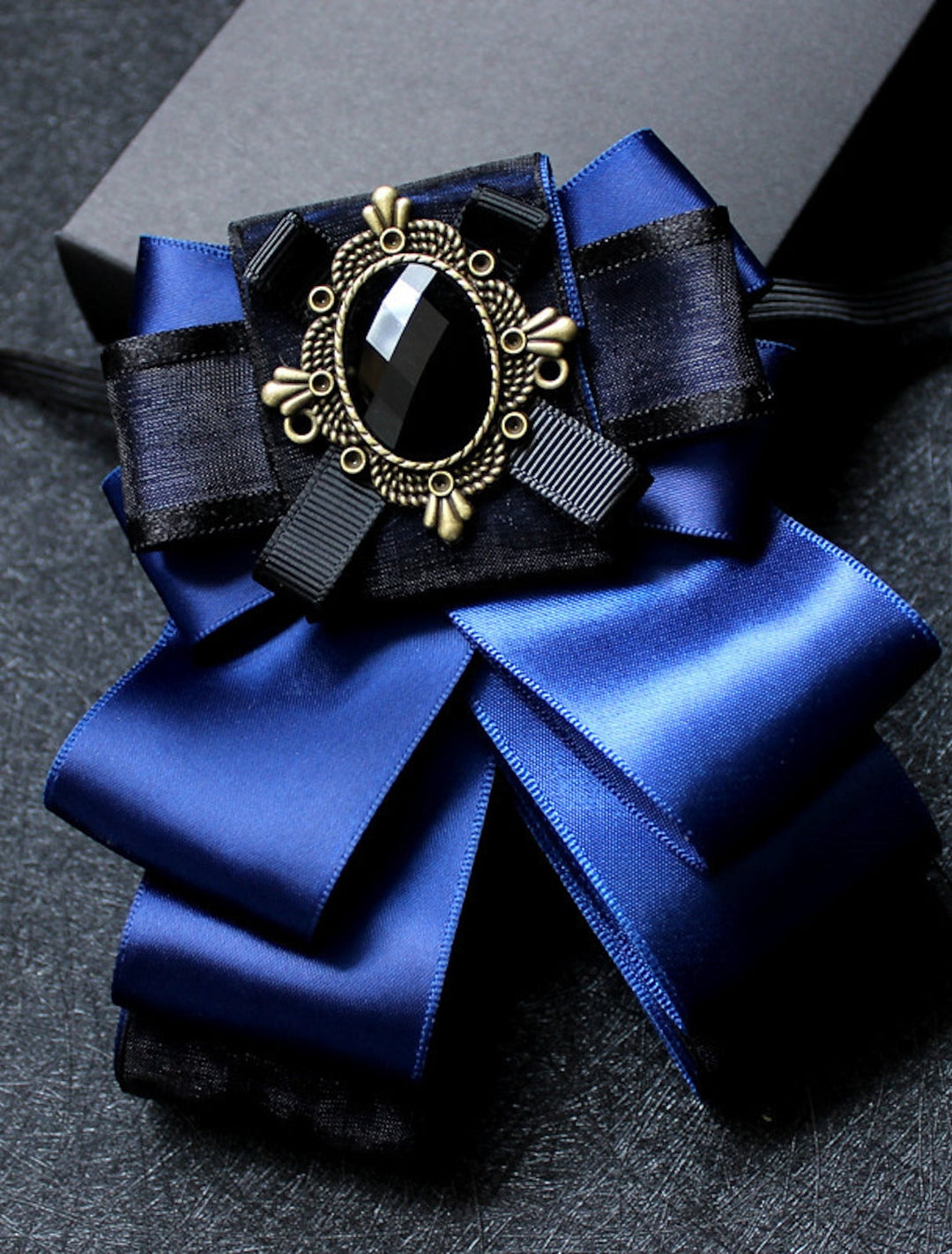 Men's Bow Tie Solid Colour Black Yellow Red with Rhinestone