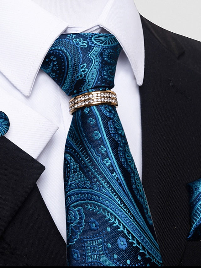 Men's Basic Ties Solid colour Light Yellow White Dark Red with Rhinestone