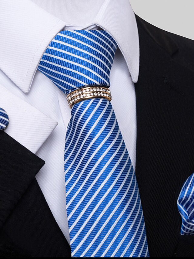 Men's Basic Ties Solid colour Light Yellow White Dark Red with Rhinestone